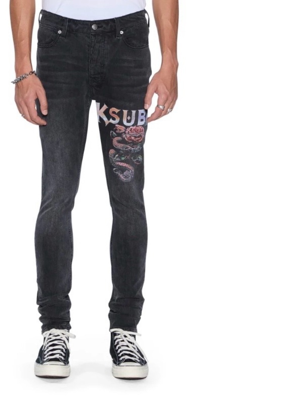 KSUBI JEANS VAN WINKLE BLAKK METAL NWT SIZE 36
